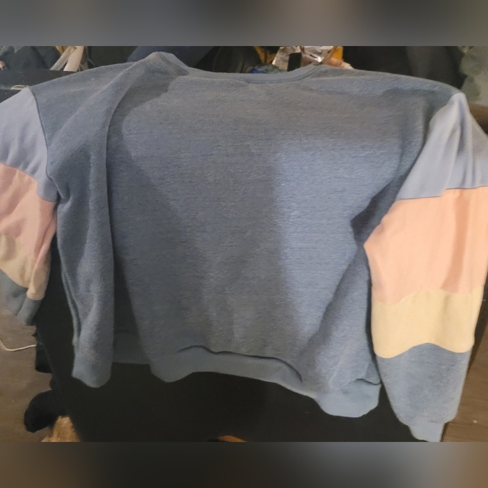 Gray colorblock sweater